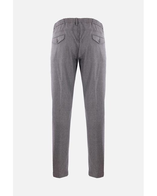 Eleventy Gray Belt Loop Casual Pants for men