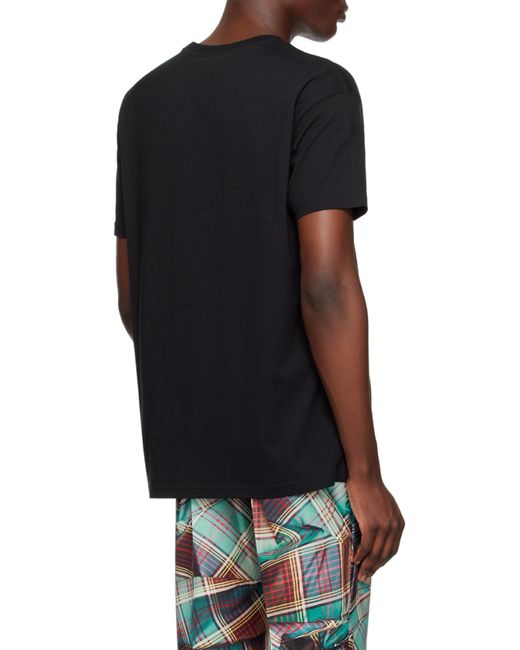 Vivienne Westwood Black Orb Printed Crewneck T-Shirt for men