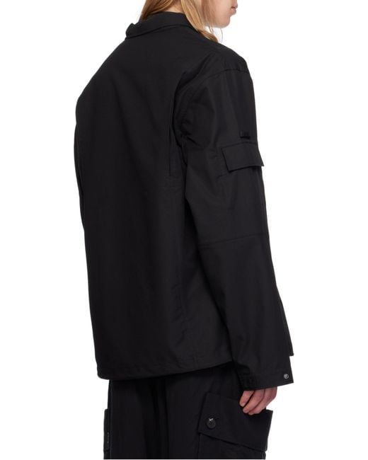 Y-3 Black Field Shirt Jacket for men