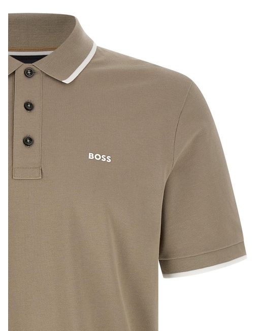 Boss Multicolor Boss Logo Detailed Polo Shirt for men