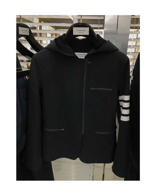Thom Browne Blue 4-Bar Tech Compression Zip-Up Jacket