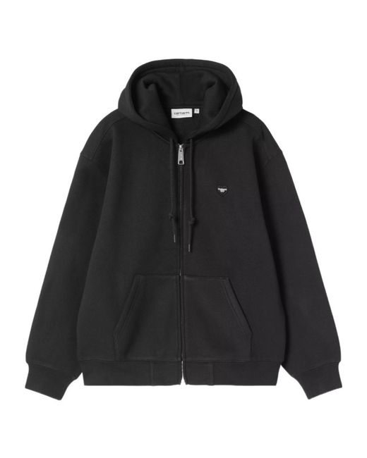 Carhartt Black Hooded Small Heart Patch Jacket