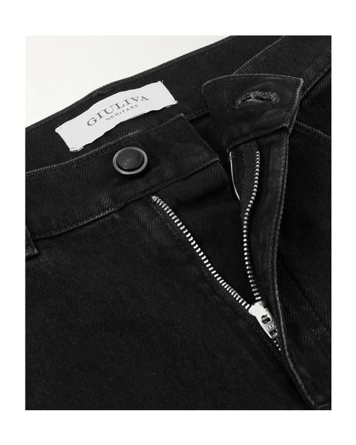 Giuliva Heritage Black The Dana High-Rise Straight-Leg Jeans