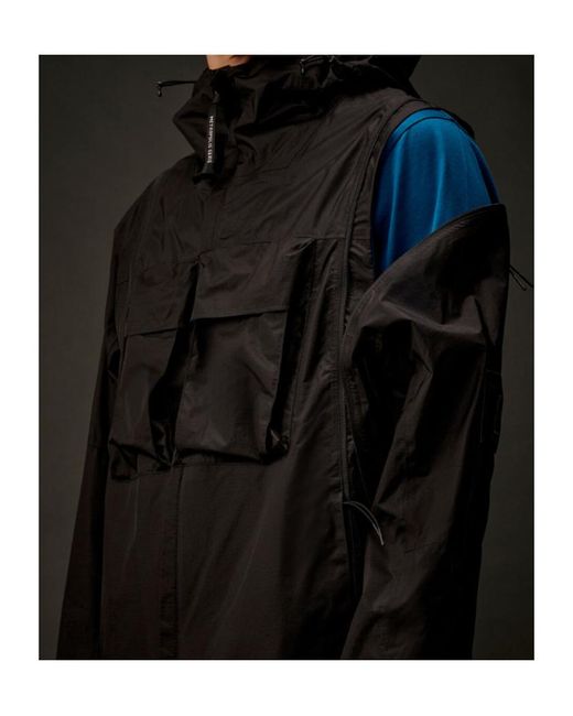 C P Company Black Metropolis Transformable Hooded Jacket for men