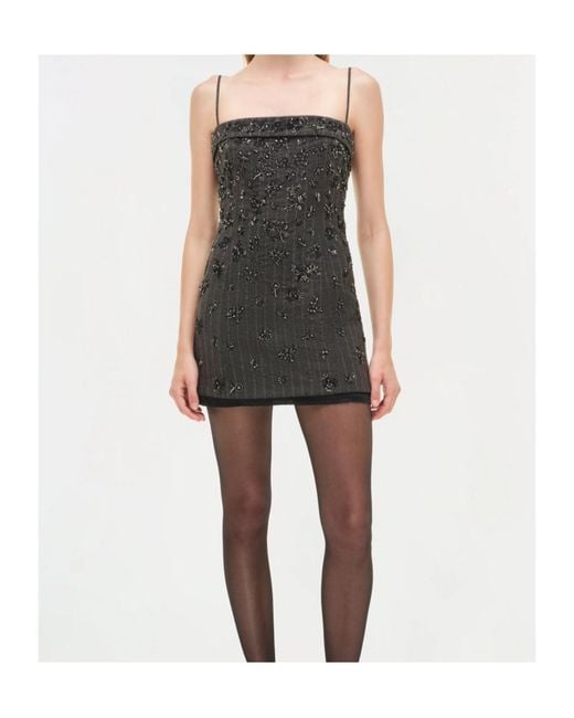 Jonathan Simkhai Black Anden Embellished Mini Dress