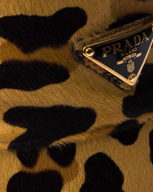 Prada Natural Leopard-Printed Bucket Hat
