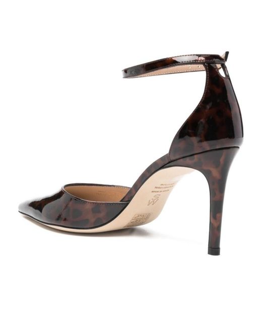 Stuart Weitzman Brown Pointed High-Heeled Sandals