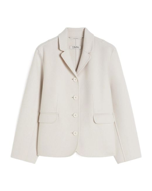 Max Mara White Giacca Magia Patch-Pocket Jacket
