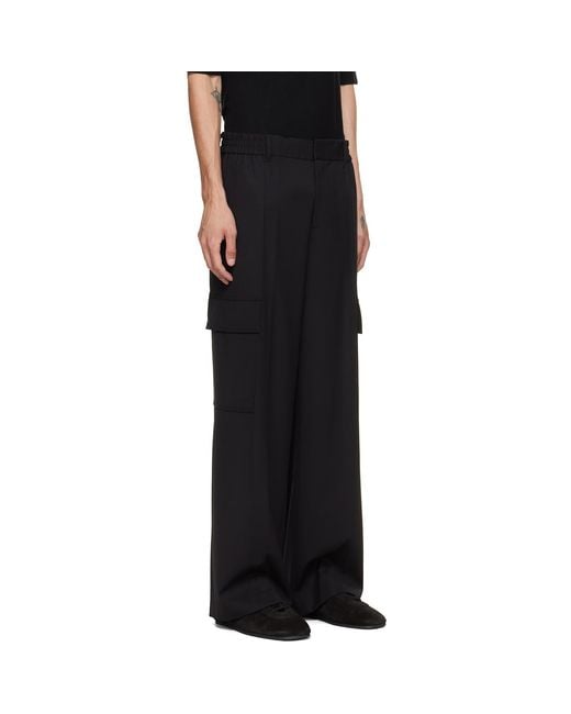 Helmut Lang Black Casual Pants With Belt Loops for men
