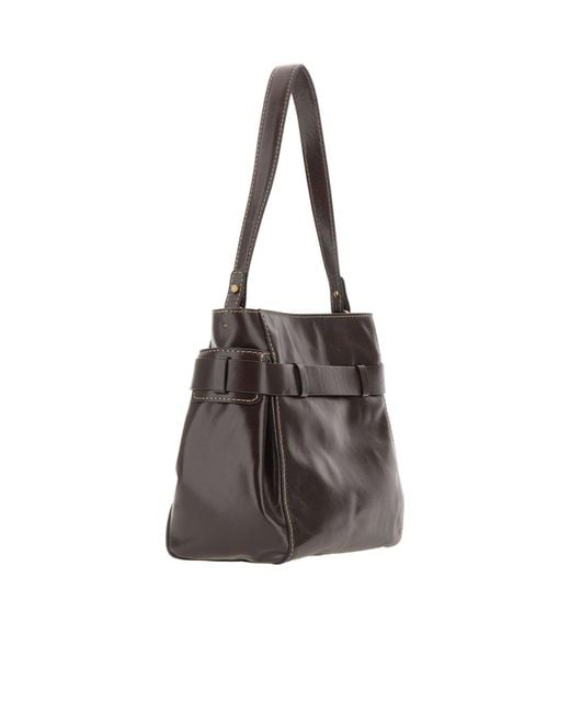 Gianni Chiarini Black Miranda Belted Shoulder Bag