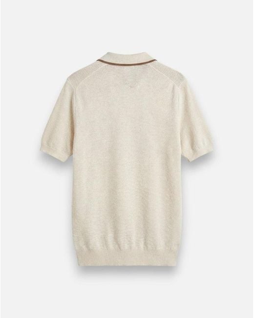 Gran Sasso White Short-Sleeved V-Neck Polo Shirt for men