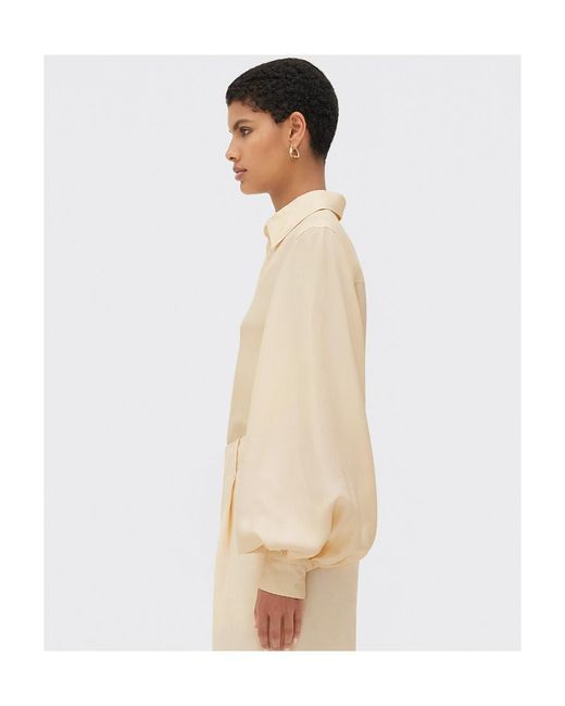 Bottega Veneta Natural Puff Sleeved Shirt
