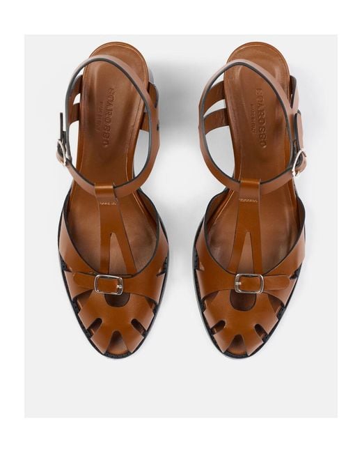 Scarosso Brown Giulia Fisherman Heeled Sandals