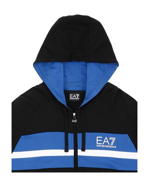 Emporio Armani Blue Spliced Logo Sports Jacket for men