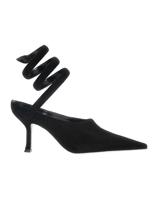 Rene Caovilla Black René Caovilla Grace Pointed Toe Mules