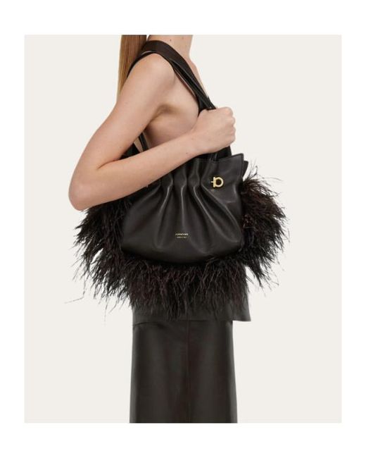 Ferragamo Black Ferragamo Soft Bag (S)
