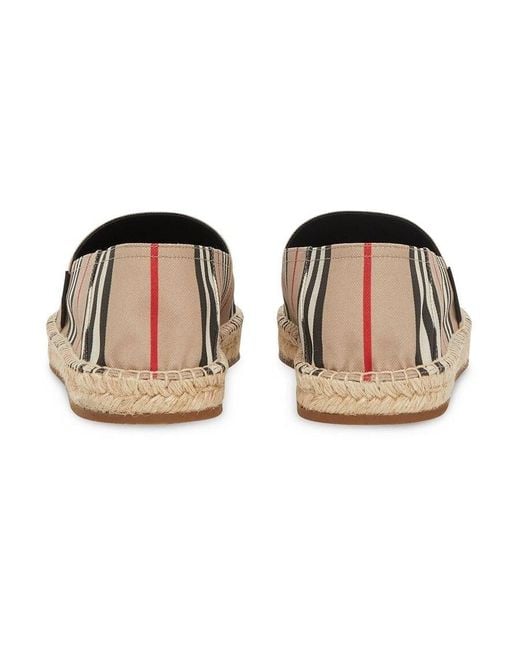 Burberry Brown Icon Stripe Espadrilles for men