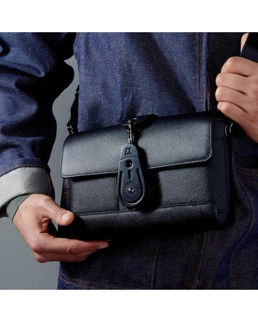 Christian Louboutin Black Groovy Foldover Top Crossbody Bag for men