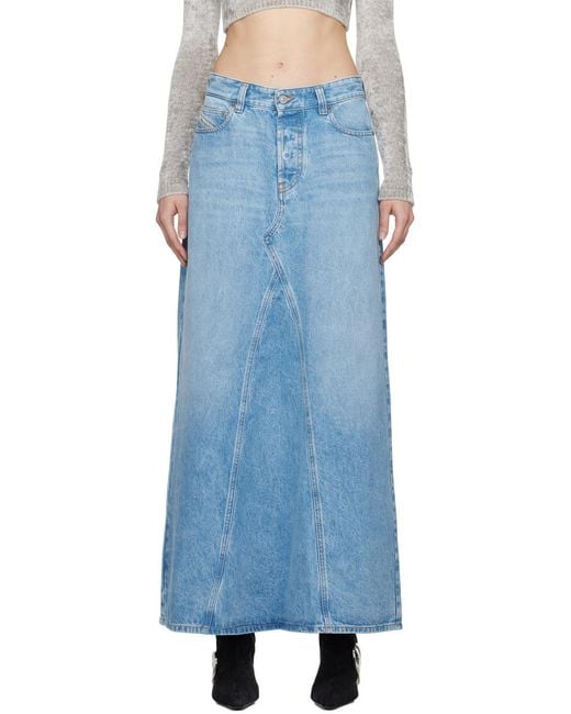 DIESEL Blue Denim Maxi Skirt