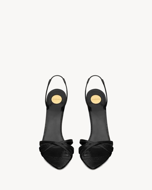 Saint Laurent Metallic Kate High-Heeled Sandals