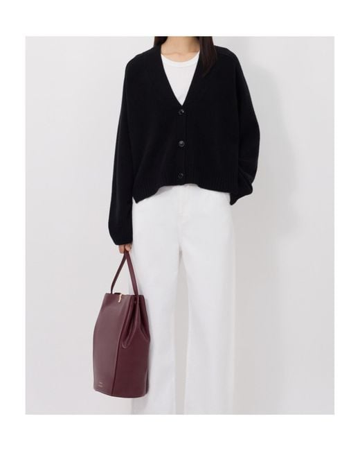 Loulou de Saison Black Kaia Cashmere Cardigan