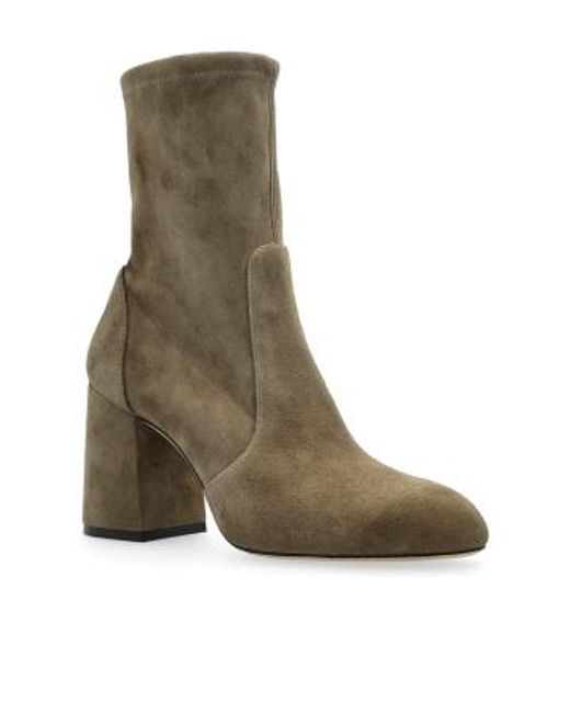 Stuart Weitzman Green Round Toe Ankle Boots