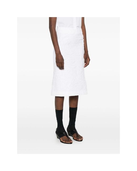 ShuShu/Tong White Crinkled-Effect Skirt