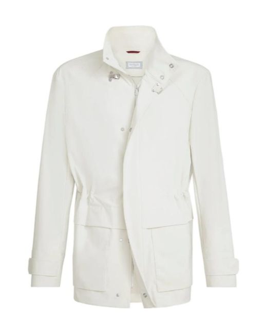Brunello Cucinelli White Water-Resistant Field Jacket for men