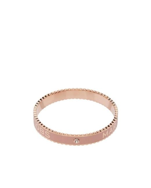 Marc Jacobs Pink The Medallion Logo Detailed Bracelet