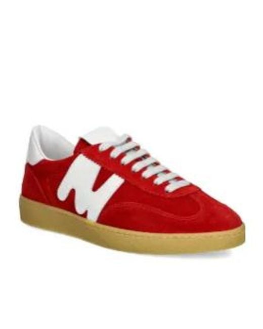 MSGM Red Retro Panelled Sneakers