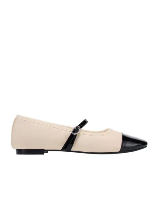 Repetto Natural Georgiana Buckle-Fastening Cap-Toe Ballet Flats