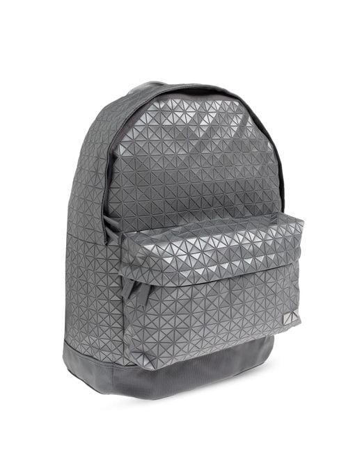 Issey Miyake Gray Geometric-Pattern Backpack for men