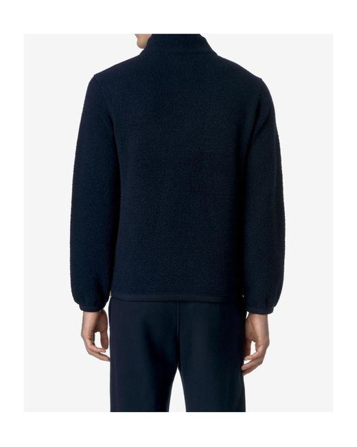 K-Way Blue Fleece Sweatshirt for men