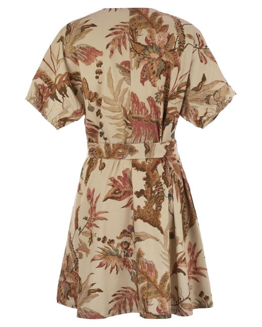 Weekend by Maxmara Natural Genero Floral Printed Dress