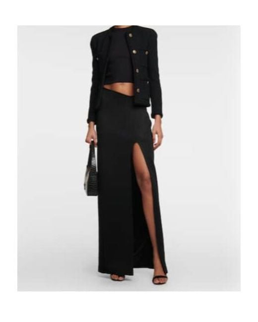 Galvan Black Alicja Jersey Maxi Skirt