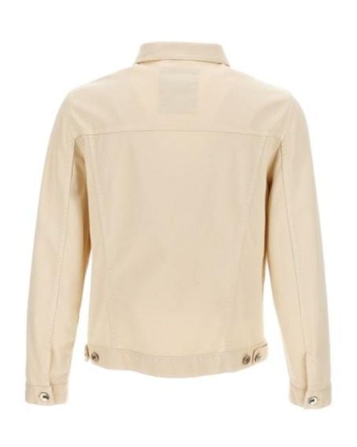 Brunello Cucinelli Natural Button-Fastening Denim Jacket for men