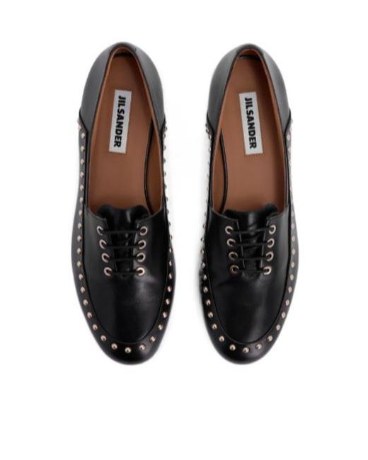 Jil Sander Black Elyss Studded Flat Shoes