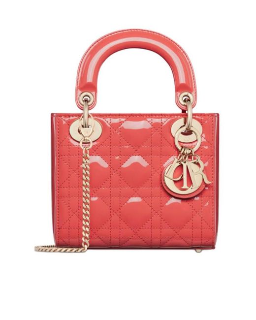 Dior Red Mini Lady Handbag