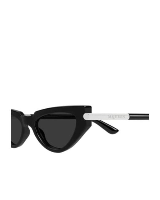 McQueen White Eyewear Cat-Eye Frame Sunglasses