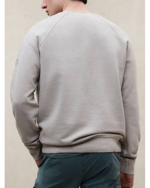 Ecoalf Gray Crew Neck Raglan Sleeve Sweatshirt for men