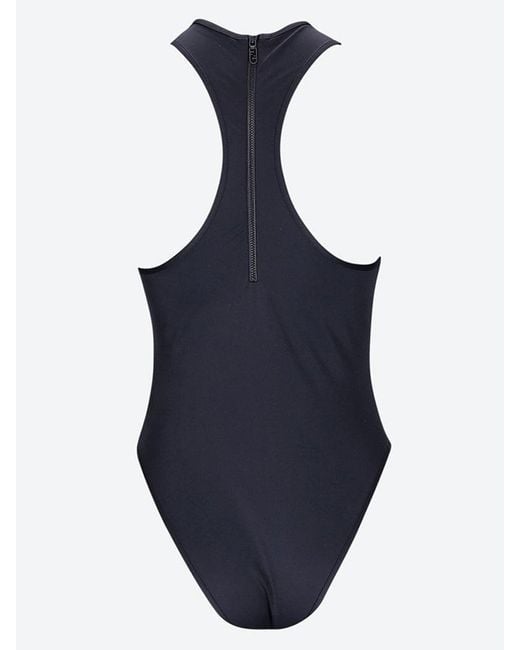 Fendi Blue Logo One-Piece Swimsuit