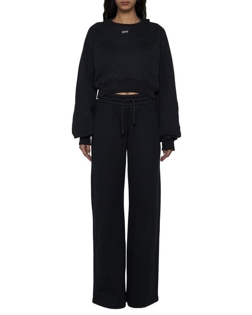 Off-White c/o Virgil Abloh Black Crewneck Long-Sleeved Sweatshirt