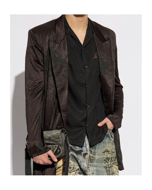 DIESEL Black J-Pekka-Plain Tailored Jacket for men