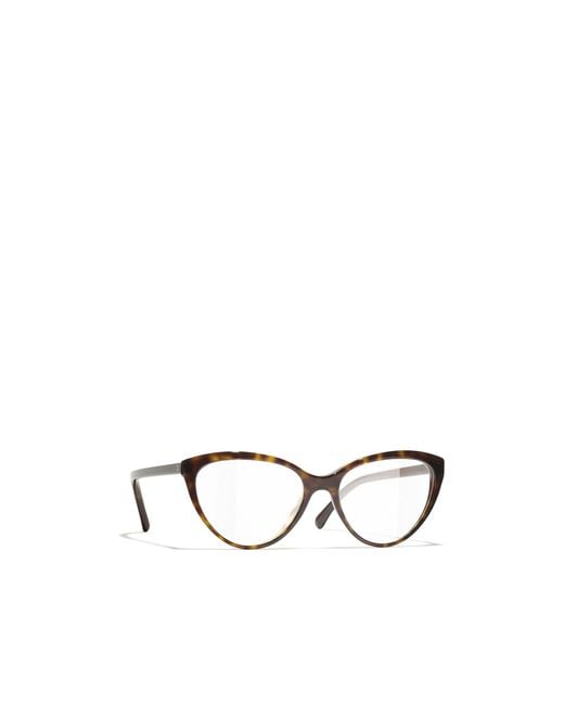 Chanel White Cat-Eye Flat Mirror