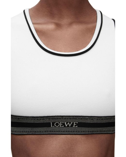 Loewe White Cropped Tank Top