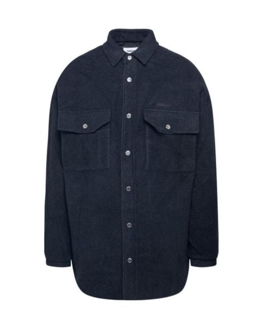 Ambush Blue Buttoned Shirt Jacket for men