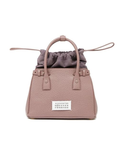 Maison Margiela Pink 5Ac Drawstring Tote Bag