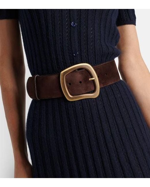 Gabriela Hearst Brown Simone Large Suede Belt