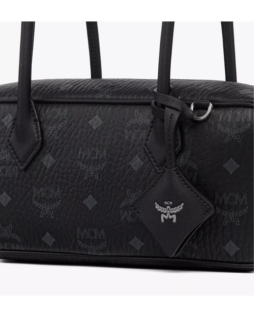 MCM Black Aren Visetos Shoulder Bag