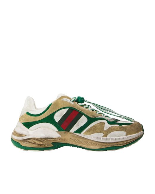 Gucci Green Thick And Casual Shoes for men